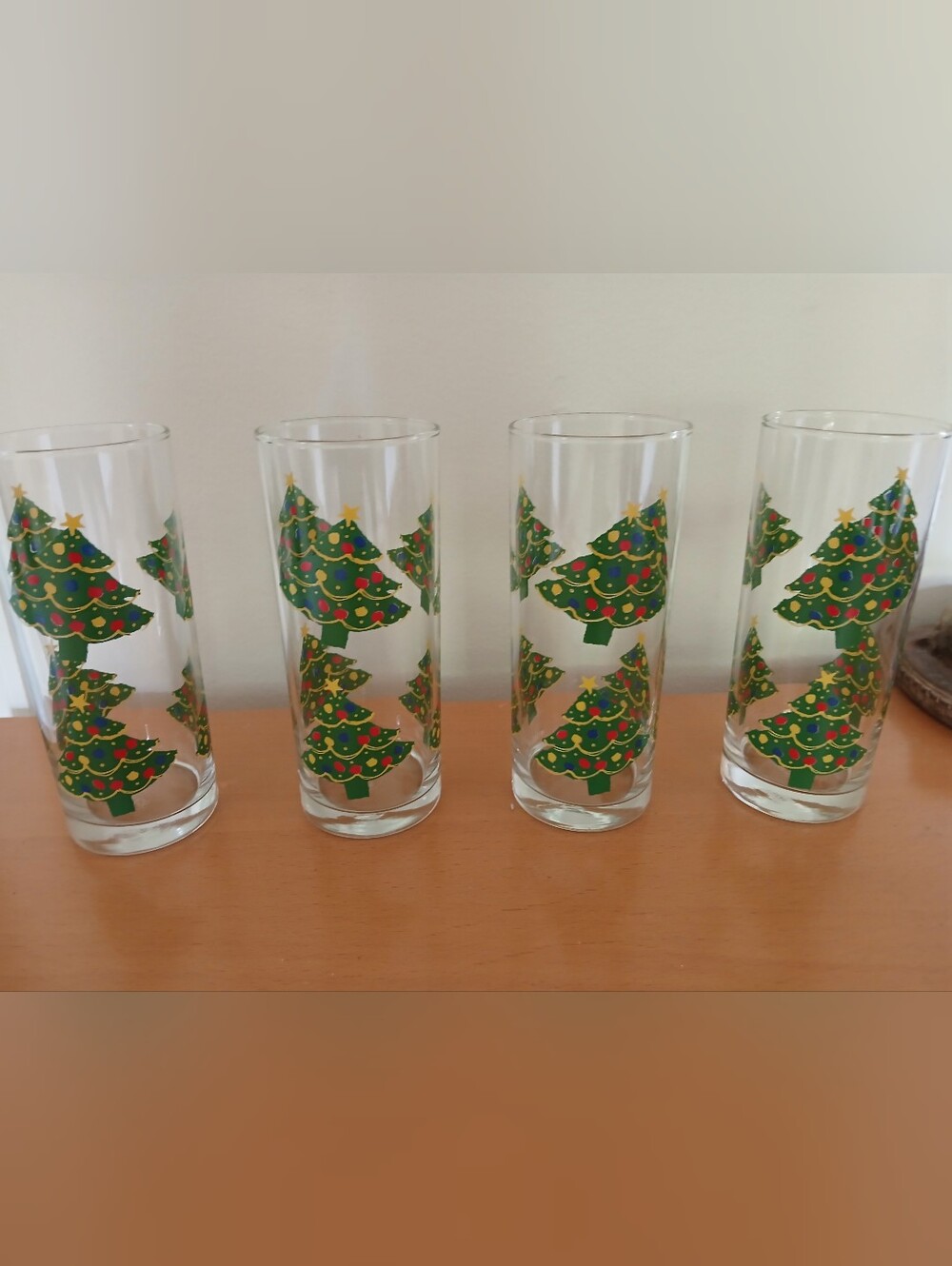 Ocean Thailand Festive Christmas Tree Highball Tumbler Glasses - Set of 4